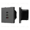 Механизм розетки с быстрой USB зарядкой Arlight SCT-NOBE-MUACC-SFPL-FC-GR (65W, QC3) 061837 061837 - 1