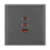 Механизм розетки с быстрой USB зарядкой Arlight SCT-NOBE-MUACC-SFPL-FC-GR (65W, QC3) 061837 061837 - 2