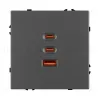 Механизм розетки с быстрой USB зарядкой Arlight SCT-NOBE-MUACC-SFPL-FC-GR (65W, QC3) 061837 061837 - 3