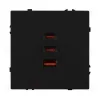 Механизм розетки с быстрой USB зарядкой Arlight SCT-NOBE-MUACC-SFPL-FC-BK (65W, QC3) 061834 061834 - 2