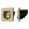 Механизм розетки с USB зарядкой Arlight SCT-NOBE-MUCC-SFPL-GD (230V, 16A) 061815 061815 - 1