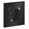Накладка для розетки с заземлением и защитными шторками с USB A+C S70 Metal (антрацит) Voltum VLSM001012 VLSM001012 - 2
