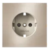 Накладка для розетки с заземлением и защитными шторками S70 Metal (платина) Voltum VLSM000710 VLSM000710 - 6