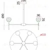 Люстра на штанге Freya Blowball FR5236PL-06BS FR5236PL-06BS - 6