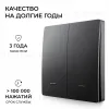 Выключатель кинетический 2кл., IP44, 2,4 ГГц, Smart, чер. Apeyron 04-82 04-82 - 3