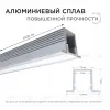 Профиль П-образный встраиваемый Apeyron ширина ленты до 5мм (рассеиватель, заглушки - 2шт, крепеж - 4шт) 08-39 08-39 - 2