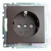 Розетка 1-местная с защитной шторкой Stekker Катрин GLS16-7110-04 49028 49028 - 1