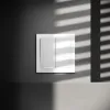 Проходной переключатель двухклавишный с подсветкой Voltum S70 VLS020402 (белый матовый) VLS020402 - 2