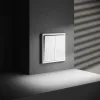 Выключатель двухклавишный с подсветкой Voltum S70 VLS020202 (белый матовый) VLS020202 - 6
