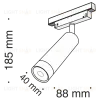 Трековый светильник Maytoni Track lamps TR019-2-7W4K-B TR019-2-7W4K-B - 3