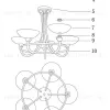 Подвесная люстра Moderli Lione V1204-5C V1204-5C - 3