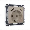 Комплект механизма розетки 2USB A+C 20W (быстрая зарядка) с/з Ambrella Volt Alfa MA370010 MA370010 - 1