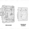 Комплект механизма розетки 2USB A+C 20W (быстрая зарядка) с/з Ambrella Volt Alfa MA910010 MA910010 - 3