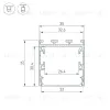 Алюминиевый профиль Arlight LINE-M-3535-3000 BLACK 053402 053402 - 3