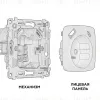 Комплект механизма электрической розетки USB A+C 20W Ambrella Volt Omega (OP1100, VM160) MO110010 MO110010 - 3