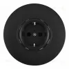 Розетка круглая с/з и шторками и рамкой Arte Milano SET08-1-40-1 black SET08-1-40-1 black - 2