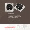 Розетка круглая с/з и шторками и рамкой Arte Milano SET08-1-40-1 black SET08-1-40-1 black - 3