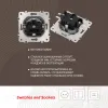 Розетка круглая с/з и шторками и рамкой Arte Milano SET08-1-40-1 silver SET08-1-40-1 silver - 3