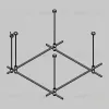 Основание на тросовых подвесах Hang для трековых светильников Maytoni Technical Flarity TFC-Flar-H04-PT TFC-Flar-H04-PT - 2