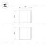 Уличный настенный светильник Arlight LGD-PERAN-WALL-S120x120-6W Warm3000 (Beige red, 0-80 deg, 230V) (IP65 Бетон) 061761 061761 - 2