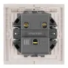 Выключатель 2-клавишный (механизм) Stekker Мия 250В 10А RSW10-3104-08 пудровый жемчуг 50473 50473 - 5