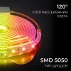 Комплект светодиодной ленты Apeyron 220В 12Вт/м, RGB, SMD5050, 60д/м, 5м, IP65 10-146 (контроллер - 1шт, заглушка - 1шт, крепеж - 5шт) 10-146 - 9