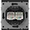 Розетка Эра Arktik 16-3108-05 информационная двойная 2XRJ45 антрацит Б0070488 Б0070488 - 3