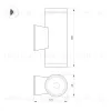 Уличный настенный светильник Arlight LGD-WALDER-R68-2x7W Day4000-MIX (Черный, 40 deg, 230V) (IP65 Металл) 060954 060954 - 2