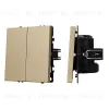 Выключатель перекрестный 2 кл софт-тач золотой песок Arlight SWT-MKX2-SFPL-GD (250V, 10A) 061792(1) 061792(1) - 1