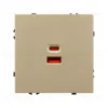 USB Розетка тип A+C софт-тач золотой песок Arlight SCT-MUAC-SFPL-FC-GD (65W, QC3) 054318(1) 054318(1) - 2
