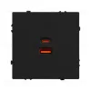 USB Розетка тип A+C софт-тач черный оникс Arlight SCT-MUAC-SFPL-FC-BK (65W, QC3) 054317(1) 054317(1) - 2