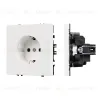 Розетка зк со шторками софт-тач белый кварц Arlight SCT-MEU-SFPL-WH (250V, 16A) 054276(1) 054276(1) - 1