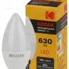 Лампа светодиодная Kodak LED B35-7W-830-E14 K 7Вт свеча теплый белый свет Е14 Б0057623 Б0057623 - 1
