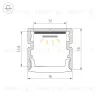 Профиль Arlight FANTOM-BENT-W16-SIDE-2000 ANOD (Алюминий) 064487 064487 - 3