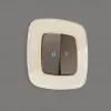 Комплект механизма 2-кл выключателя с самовозвратом с подсветкой 10000K OMEGA Темная бронза матовый QUANT Ambrella Volt MO634060 (OP6340, VM129, G17B) MO634060 - 3