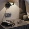 Комплект механизма 2-кл выключателя с самовозвратом с подсветкой 5600K OMEGA Антрацит серый QUANT Ambrella Volt MO654055 (OP6540, VM129, G14W) MO654055 - 2