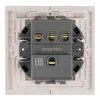 Выключатель 3-клавишный (механизм) Stekker Мия 250В 10А RSW10-3108-08 пудровый жемчуг 50474 50474 - 5