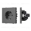 Розетка зк со шторками софт-тач серый базальт Arlight SCT-MEU-SFPL-GR (250V, 16A) 054279(1) 054279(1) - 1