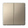Переключатель перекрестный 2-клавишный, 2 x сх. 7, 10АХ, механизм Systeme Electric ArtGallery Шампань GAL000573 GAL000573 - 1