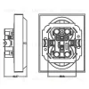 Розетка 2-местная с защитной шторкой (механизм) Stekker c/з 250В 16А Мия RST16-3114-08 пудровый жемчуг 50915 50915 - 9