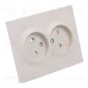Розетка 2-местная с защитной шторкой (механизм) Stekker б/з 250В 16А Мия RST16-3113-08 пудровый жемчуг 50914 50914 - 2