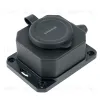 Розетка переносная 1-местная c/з Stekker RST16-1-44 250В 16А IP44 черный 50804 50804 - 1