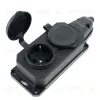 Розетка переносная 2-местная c/з Stekker RST16-2-44 250В 16А IP44 черный 50805 50805 - 8