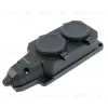Розетка переносная 2-местная c/з Stekker RST16-2-44 250В 16А IP44 черный 50805 50805 - 2