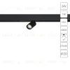 Трековый магнитный светильник Arte Lamp Presto A6326PL-1BK A6326PL-1BK - 1