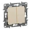 Выключатель двухклавишный Legrand Etika 10A 250V слоновая кость 672302 672302 - 1