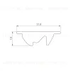 Экран асимметричный Arlight SL-LINE-W20-2500 (Пластик) 033746(1) 033746(1) - 2