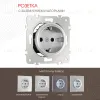 Розетка с заземлением и шторками Arte Milano 202.40-1.silver 202.40-1.silver - 1