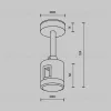 Крепление потолочное с прямым коннектором питания Maytoni Flarity TRA156C-IPC1-PT TRA156C-IPC1-PT - 5