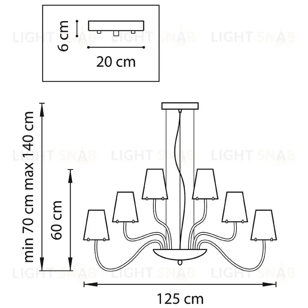 Подвесная люстра Lightstar Diafano 758214 758214